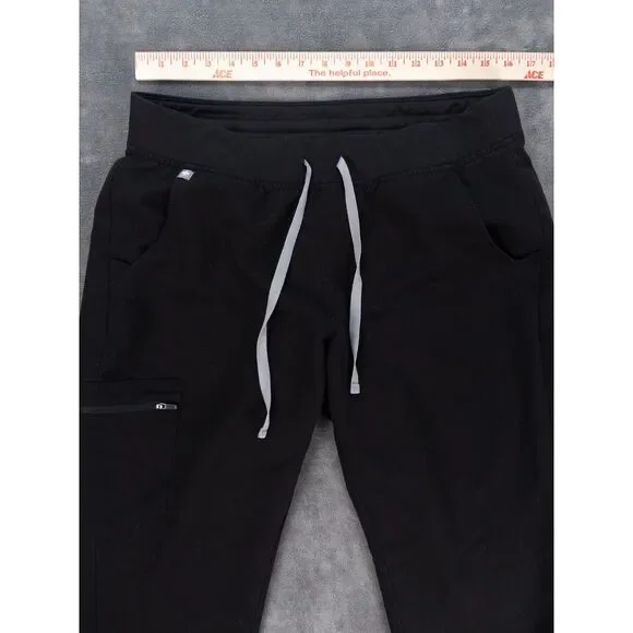 FIGS Black Scrubs Set Zamora Jogger Pants L Petite + Catarina Top L - Picture 11 of 15